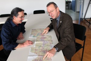 Der Radweg _Kurze Wetterau_ führt von Butzbach nach Bad Vilbel
